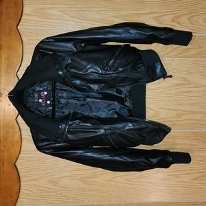 Delia's brand, faux leather, cropped moto style jacket